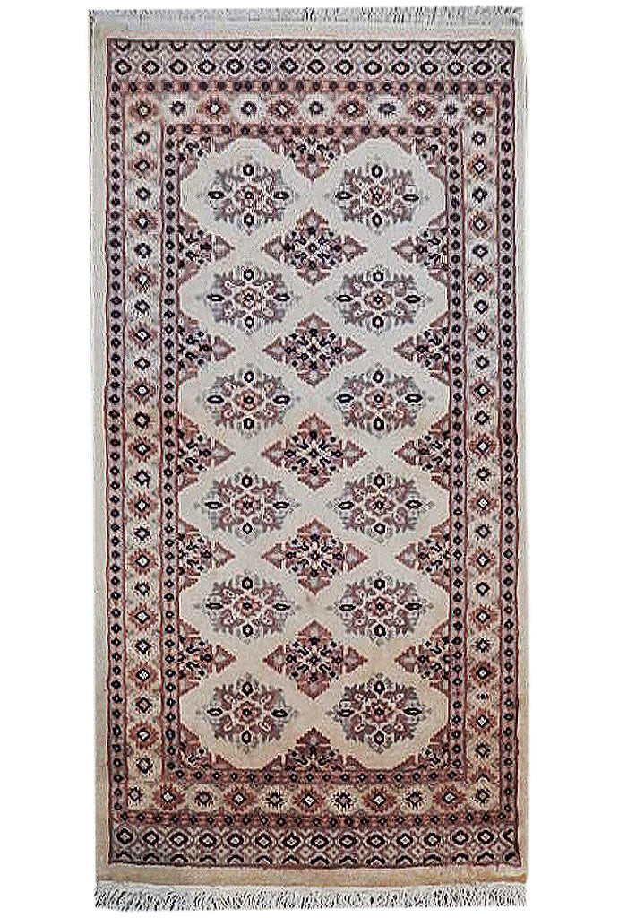 Ivory Silk Silk & Wool Handmade 3 x 4 Cosmic Latte Rug