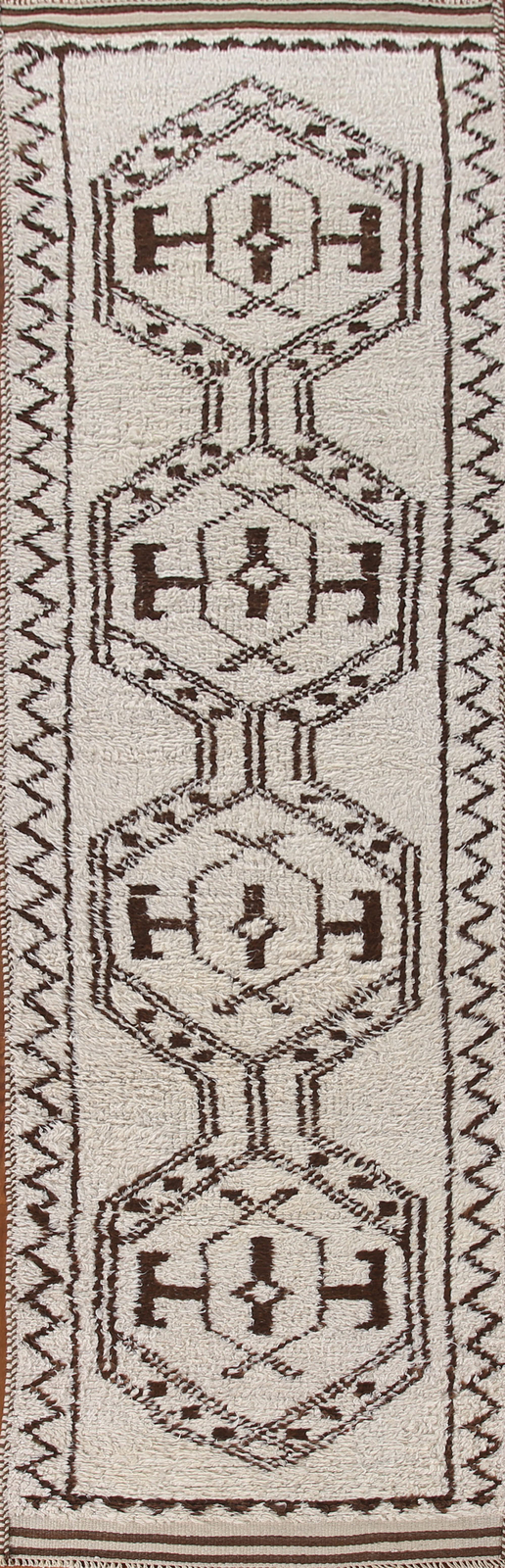 Natural Dye Authentic Hand-Knotted Anatolian Turkish Runner Rug Carpet 3×13 ft