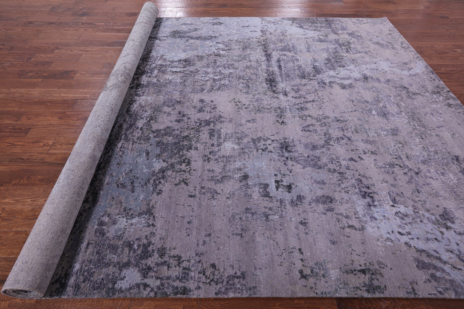 Handmade Abstract Wool & Silk Rug 8′ 10″ X 12′ 2″ – Q8652