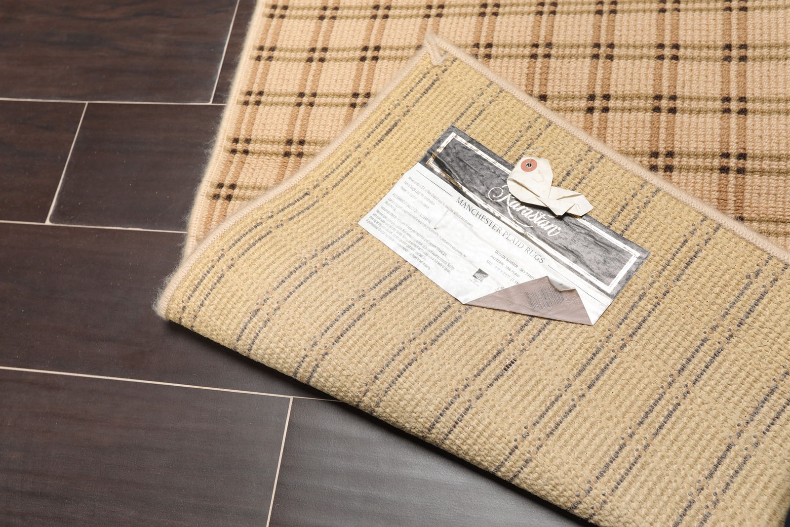Karastan 3’9″ x 5’11” Beige Tan New Zealand Wool Loop Pile Rug