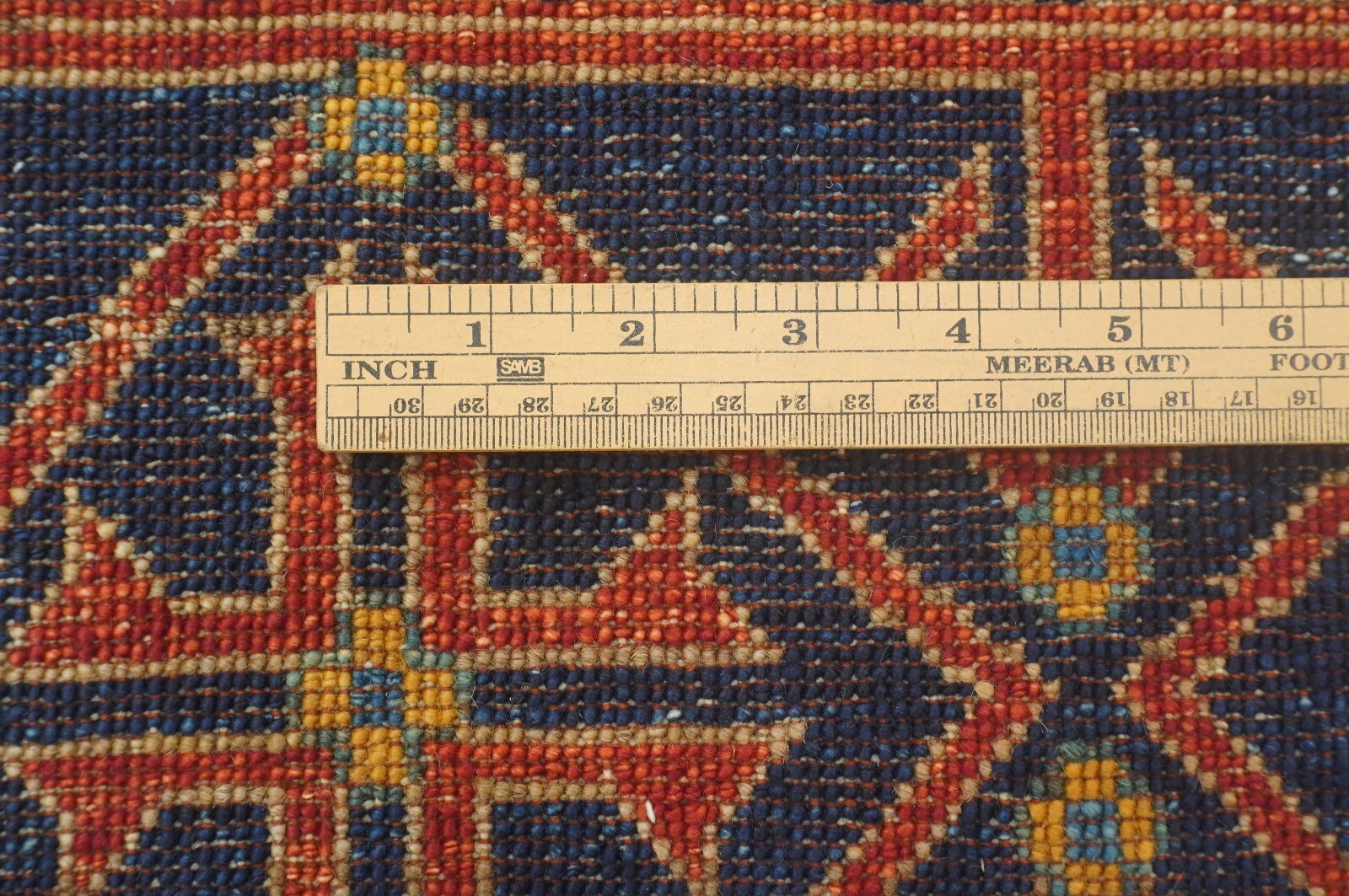 8 x 10 ft Navy Blue Samarkand Afghan Hand Knotted Wool Oriental Area Rug