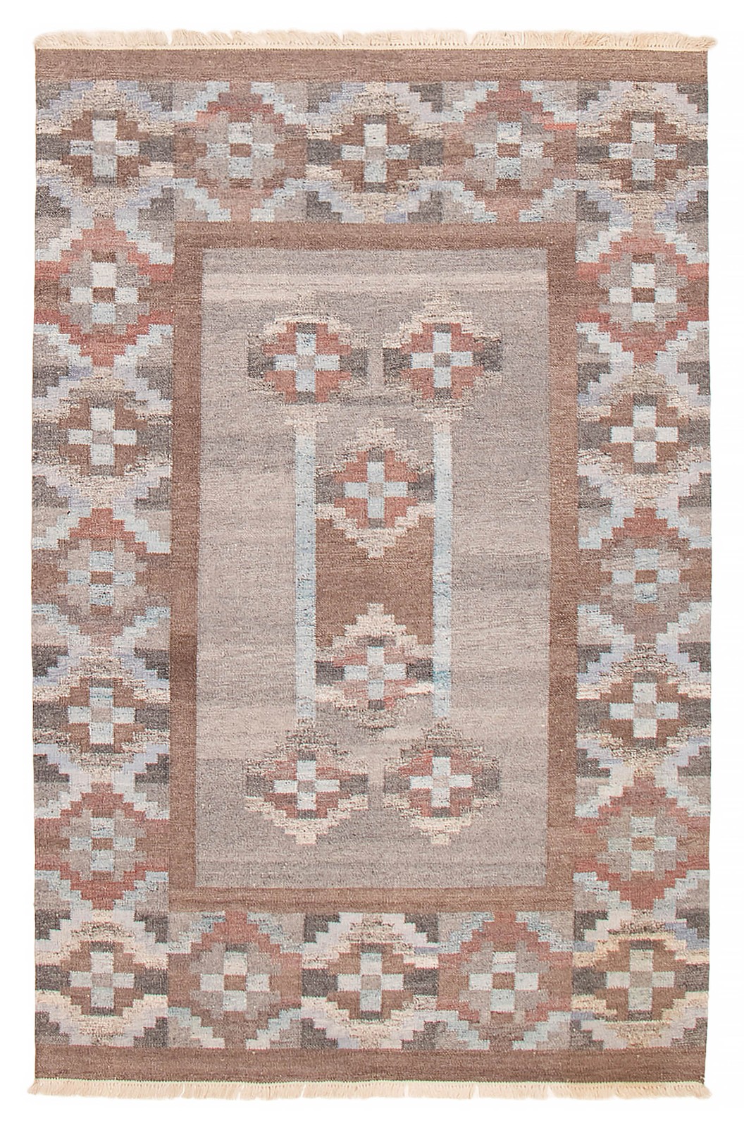 Vintage Hand Woven Area Rug 5’2″ x 8’1″ Traditional Wool Oriental Carpet