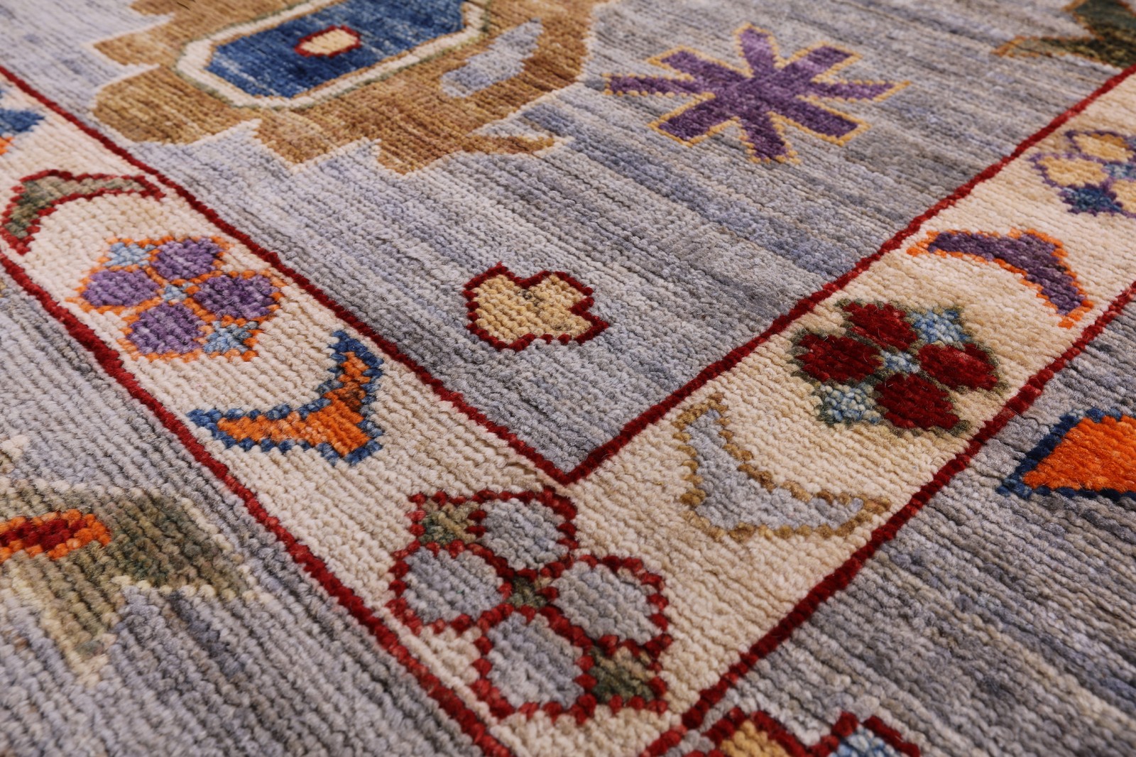 Turkish Oushak Handmade Wool Rug 9′ 0″ X 11′ 9″ – Q7913