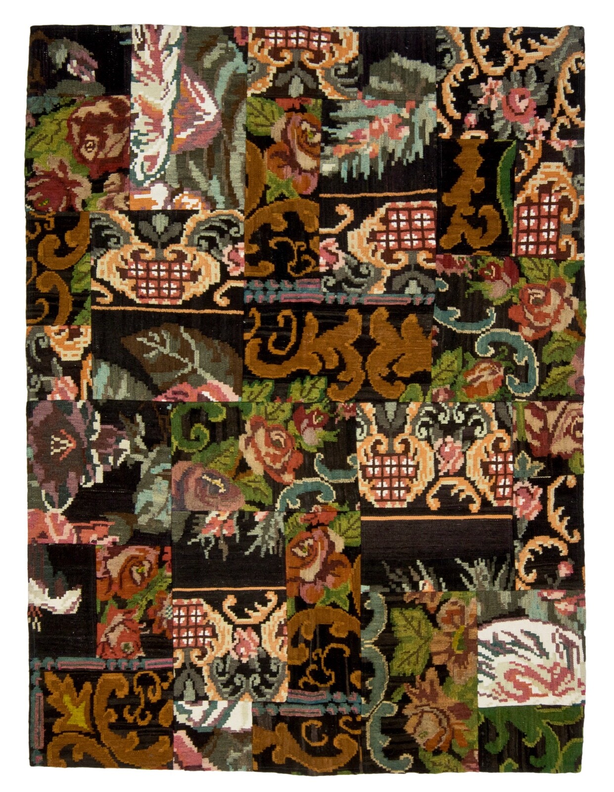 Patchwork Rug, 4.8×6.4 ft. Rug, Kilim Rug, Handmade Vintage Rug, Turkish Rug