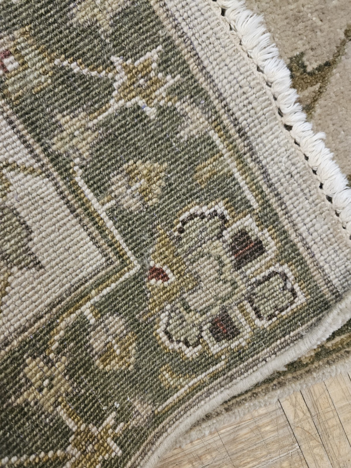 2.6×8 KALATY OUSHAK RUG – FINE HAND WOVEN RUG 100% WOOL GOOD CONDITION
