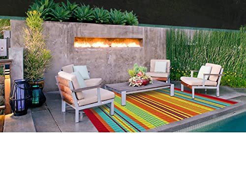 BalajeesUSA Outdoor Plastic straw patio rugs Waterproof Camping Rug Multi color