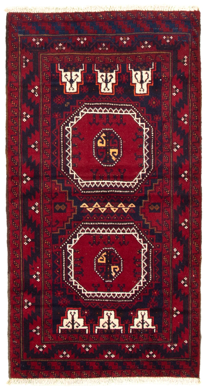 Vintage Hand-Knotted Area Rug 3’1″ x 5’11” Traditional Oriental Wool Carpet