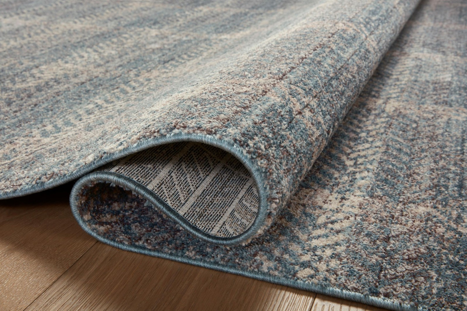 Angela Rose Ember Collection EMB03 Blue/Beige 2’7″ x 7’6″ Runner Rug