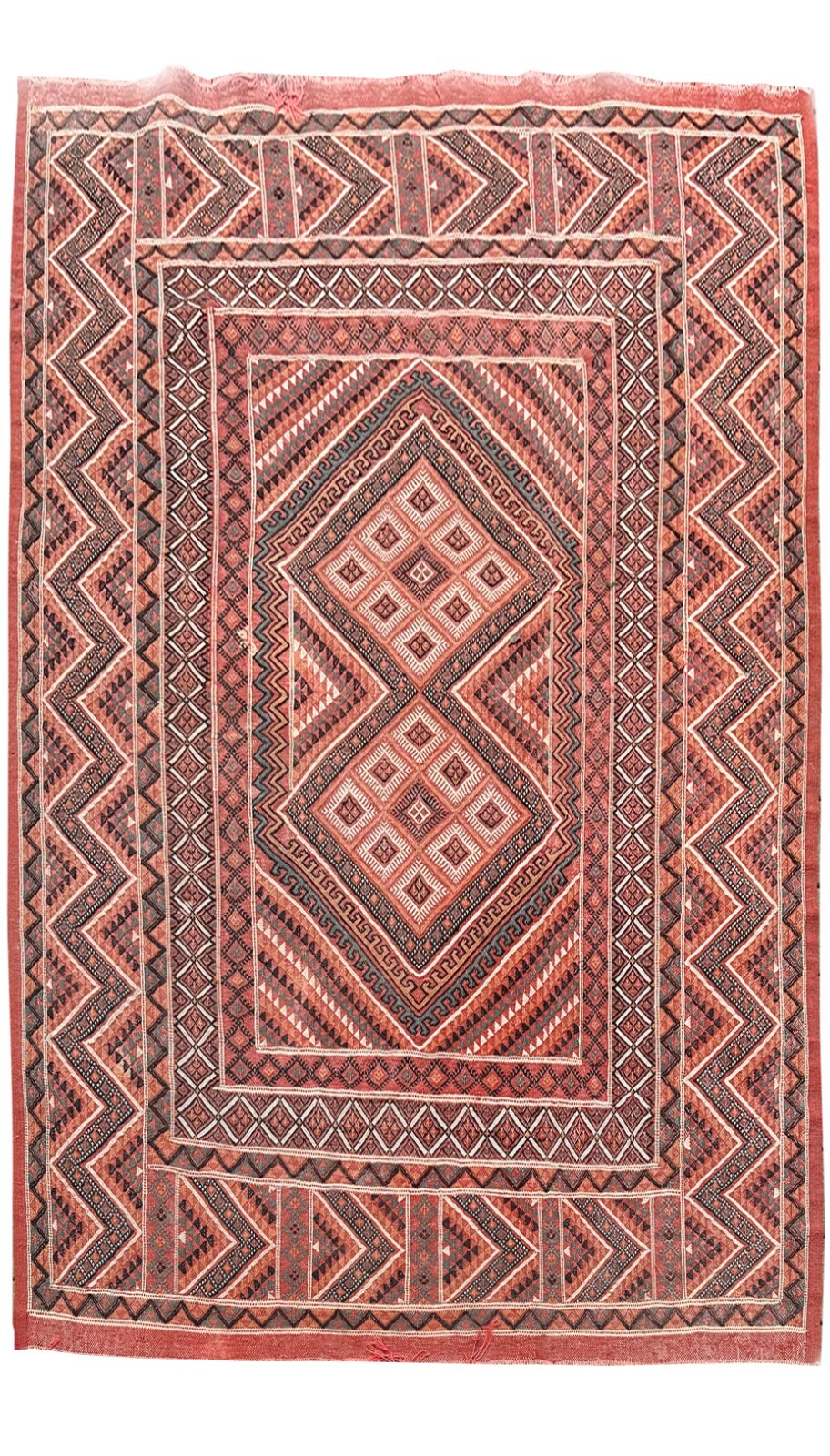 5×6 Magnificent Vintage Flatwoven Rug 137cm x 209cm
