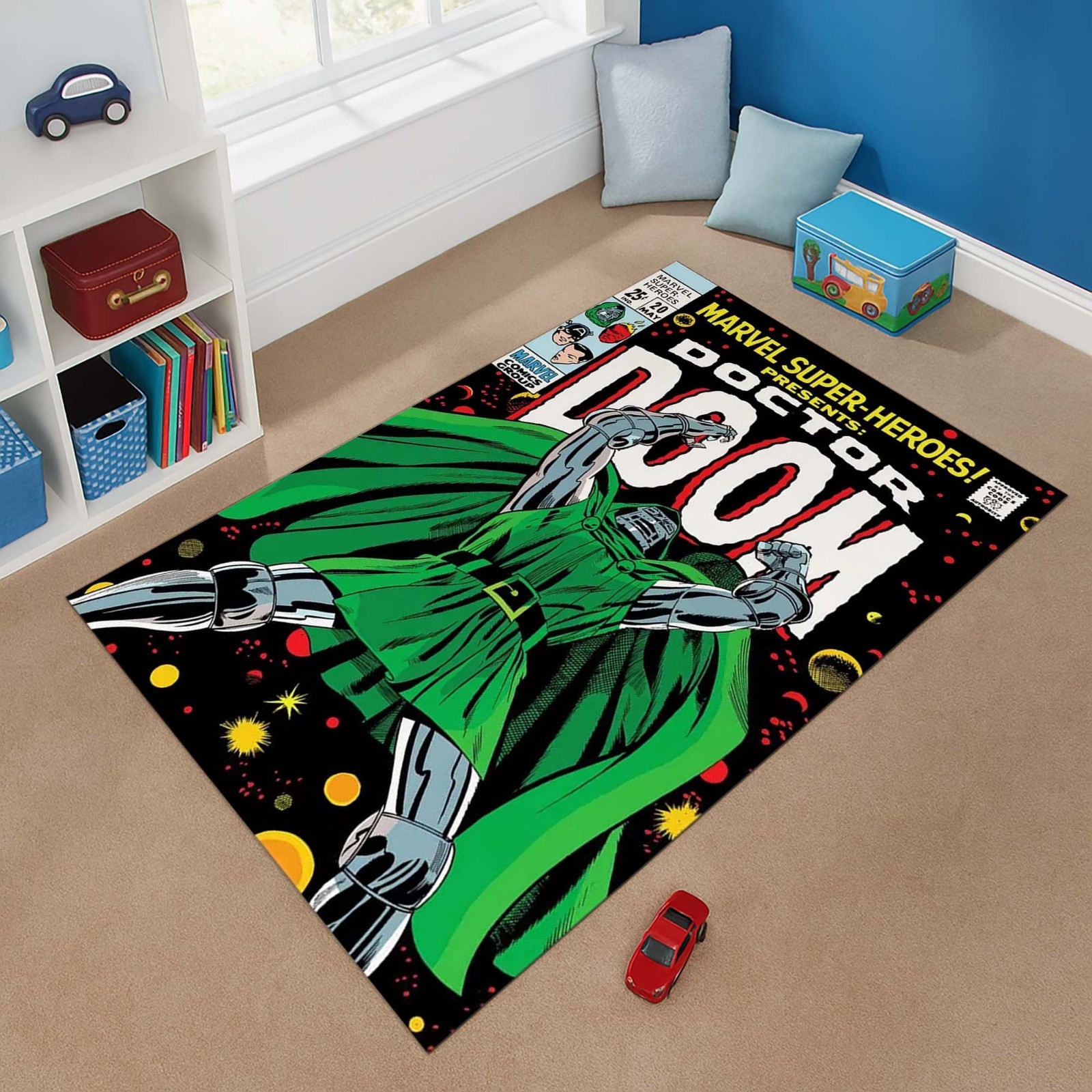 Doctor Doom Rug, Comic Mat, Superhero Rug, Kids Room Decor, Comic Book Rug, Doct