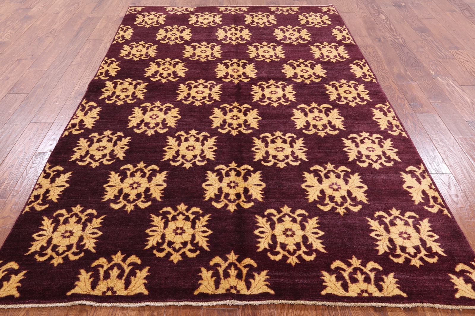 Gabbeh Hand-Knotted Wool Rug 6′ 1″ X 9′ 1″ – W1437