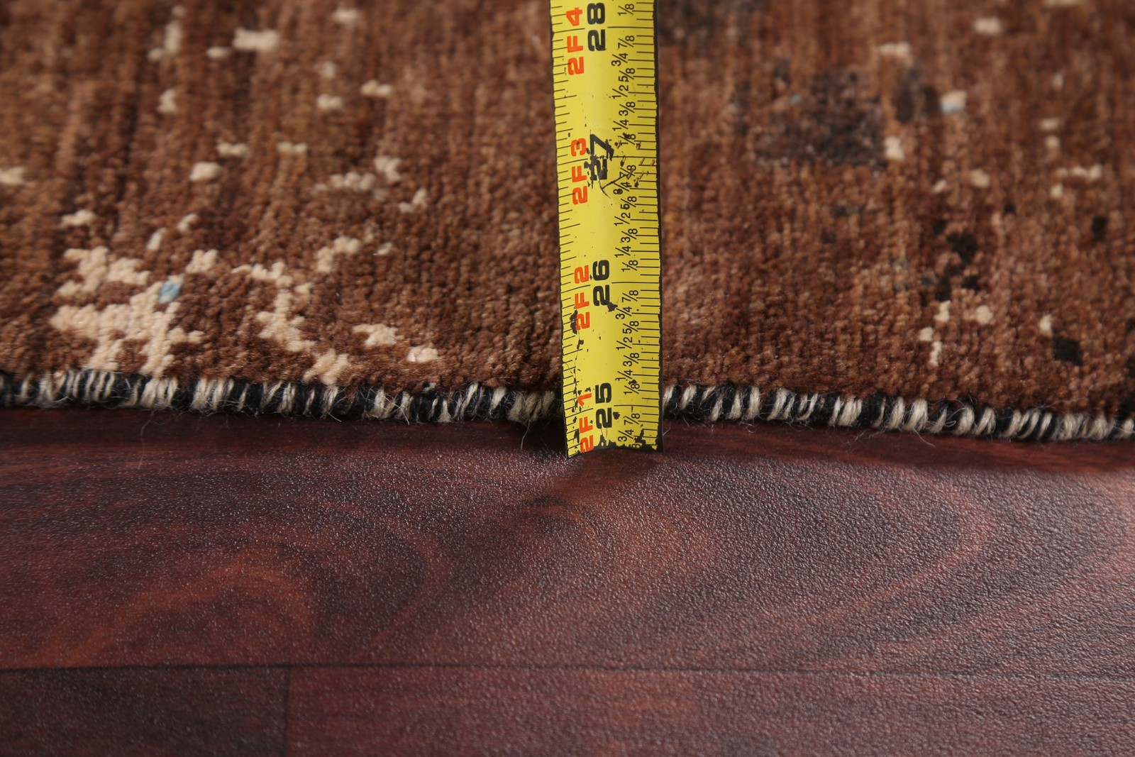 Vegetable Dye Wool & Silk Abstract Area Rug 6×10 Ft Hand-Knotted Modern Carpet