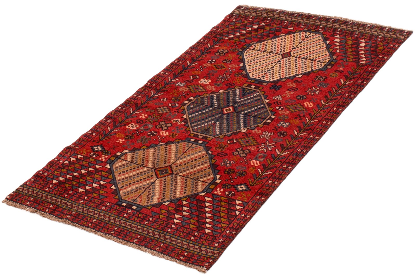 Vintage 3’1″ x 5’9″ Traditional Hand Knotted Vegetable Dye Wool Area Rug