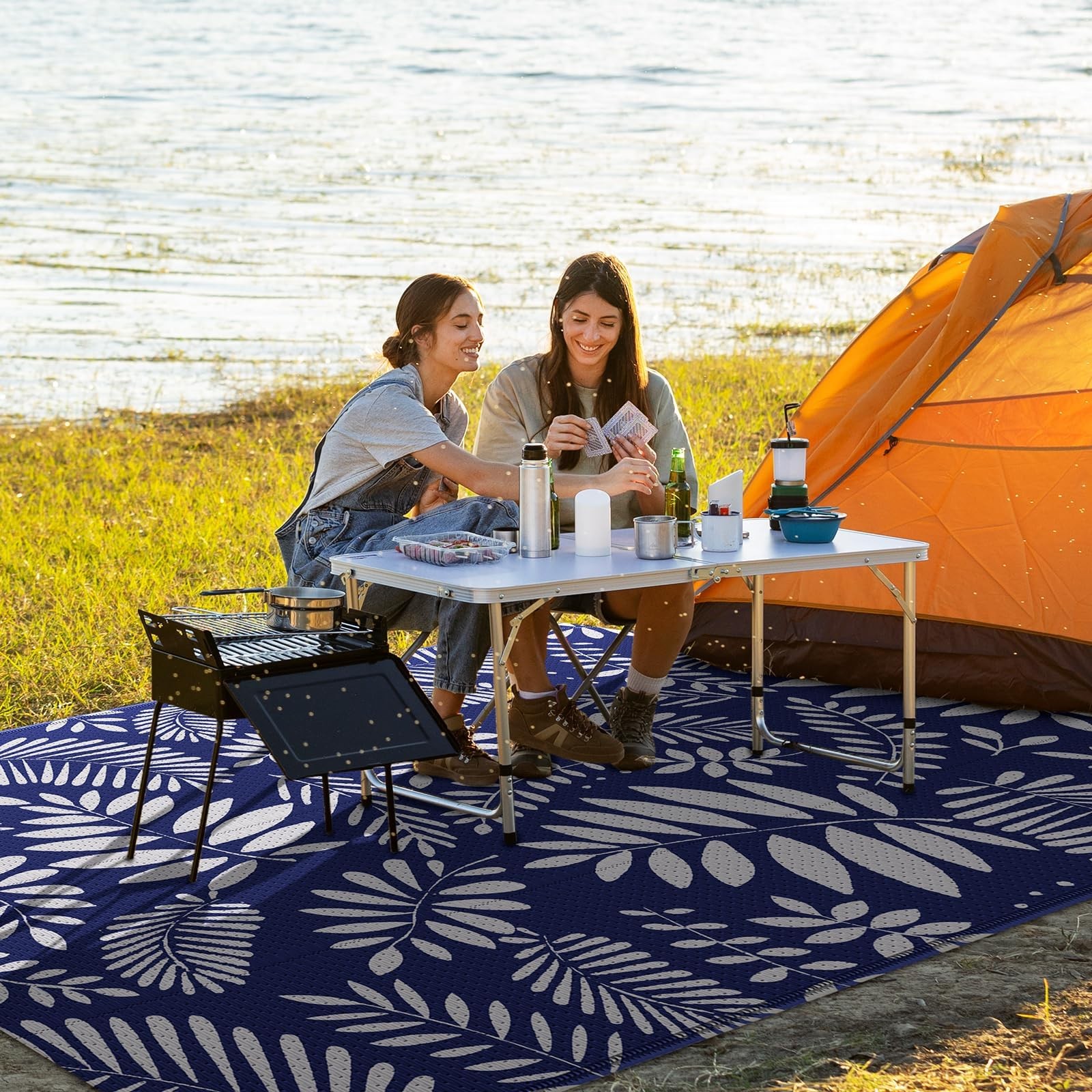 Outdoor Rug, Patio Rug, Plastic Straw Camping Rugs, Large Waterproof Area Rug…
