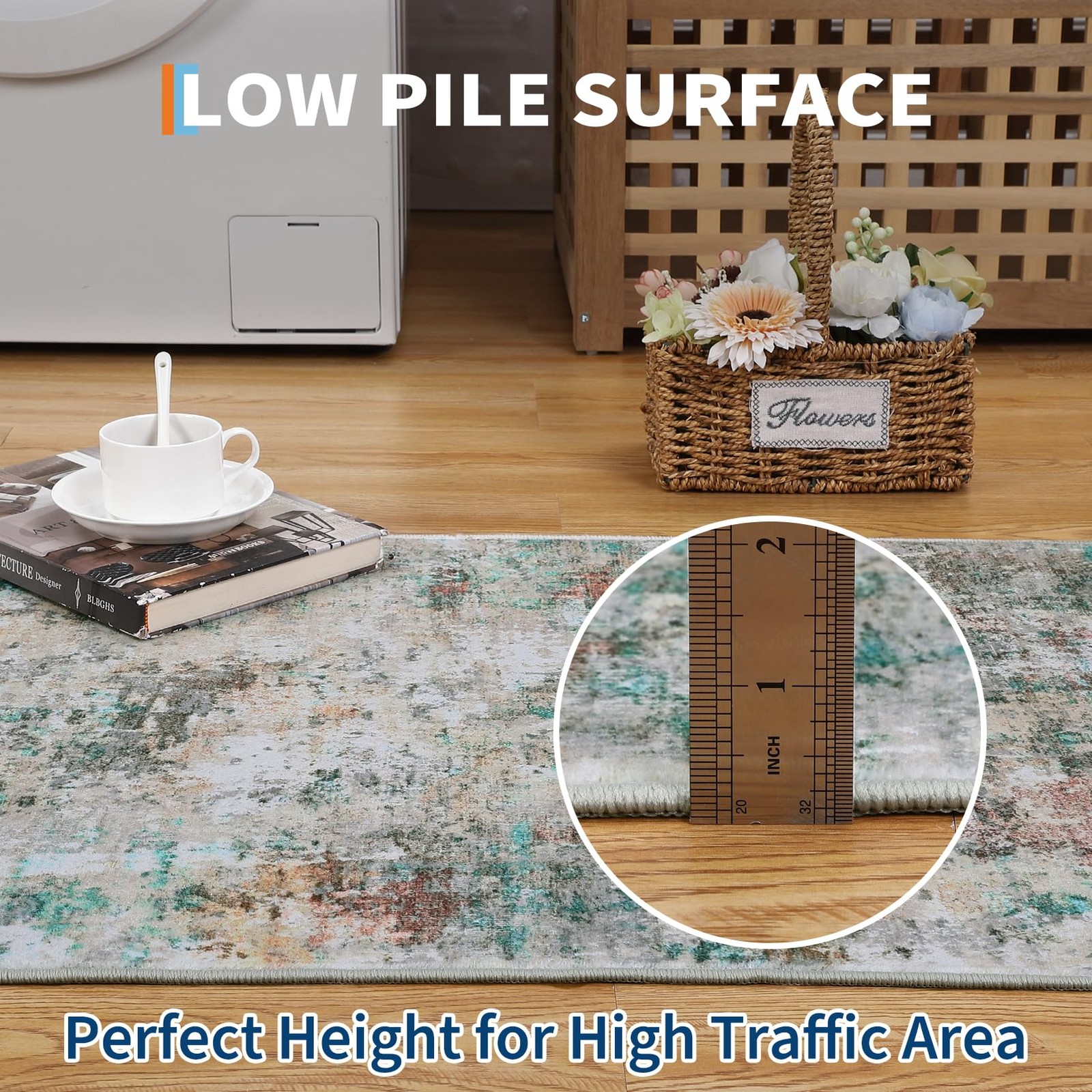 Modern Abstract 2×10 Runner Rug Washable Non Slip Stain Resistant Rug for Hal…