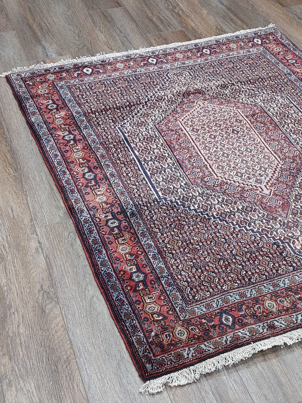 Turkish Hand Made Bohemian Geometric Design, Turkish Rug 4.9×4 Ft