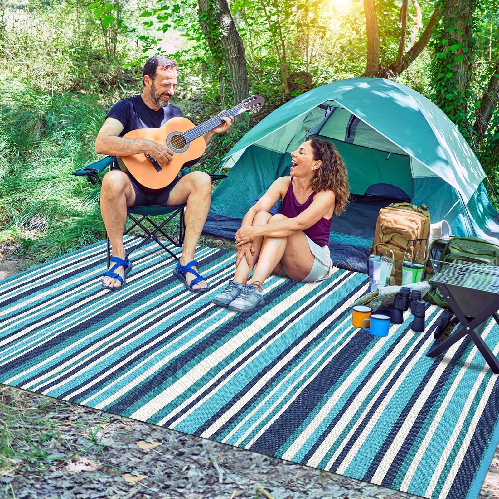 Portable Plastic Outdoor Reversible RV Mat 8×10/9×12/9×18/10×14/10x20FT for Pool