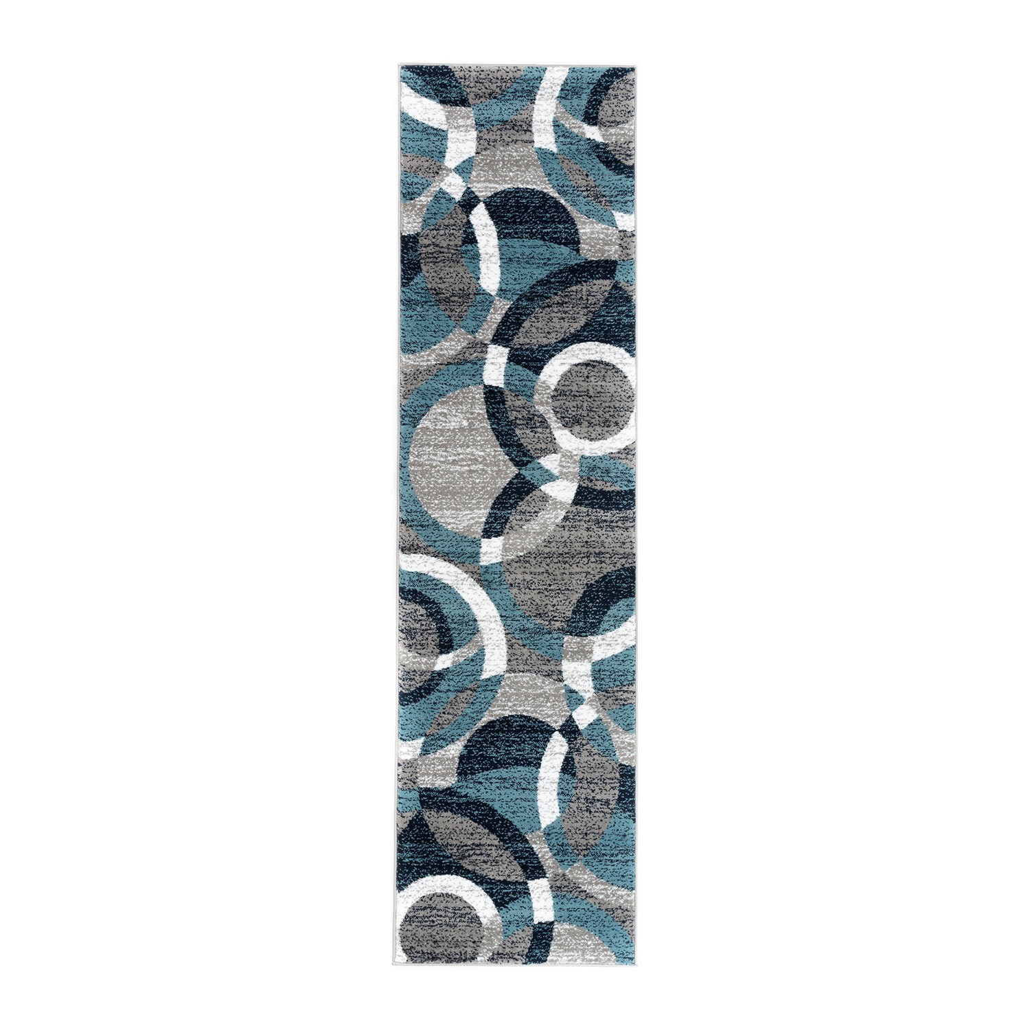 Rugshop Kitchen Rugs Geometric Circles Runners Rugs for Bedroom Rugs Blue 2×7