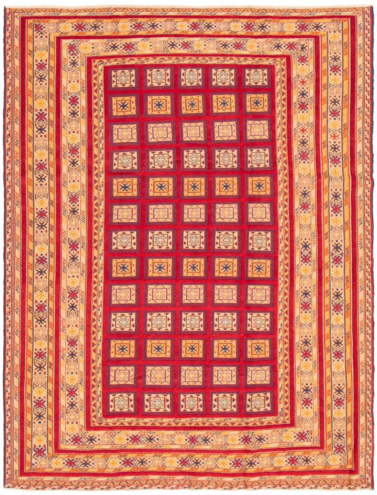 Vintage Traditional Hand-Knotted Area Rug 6’7″ x 9’0″ Oriental Wool Carpet