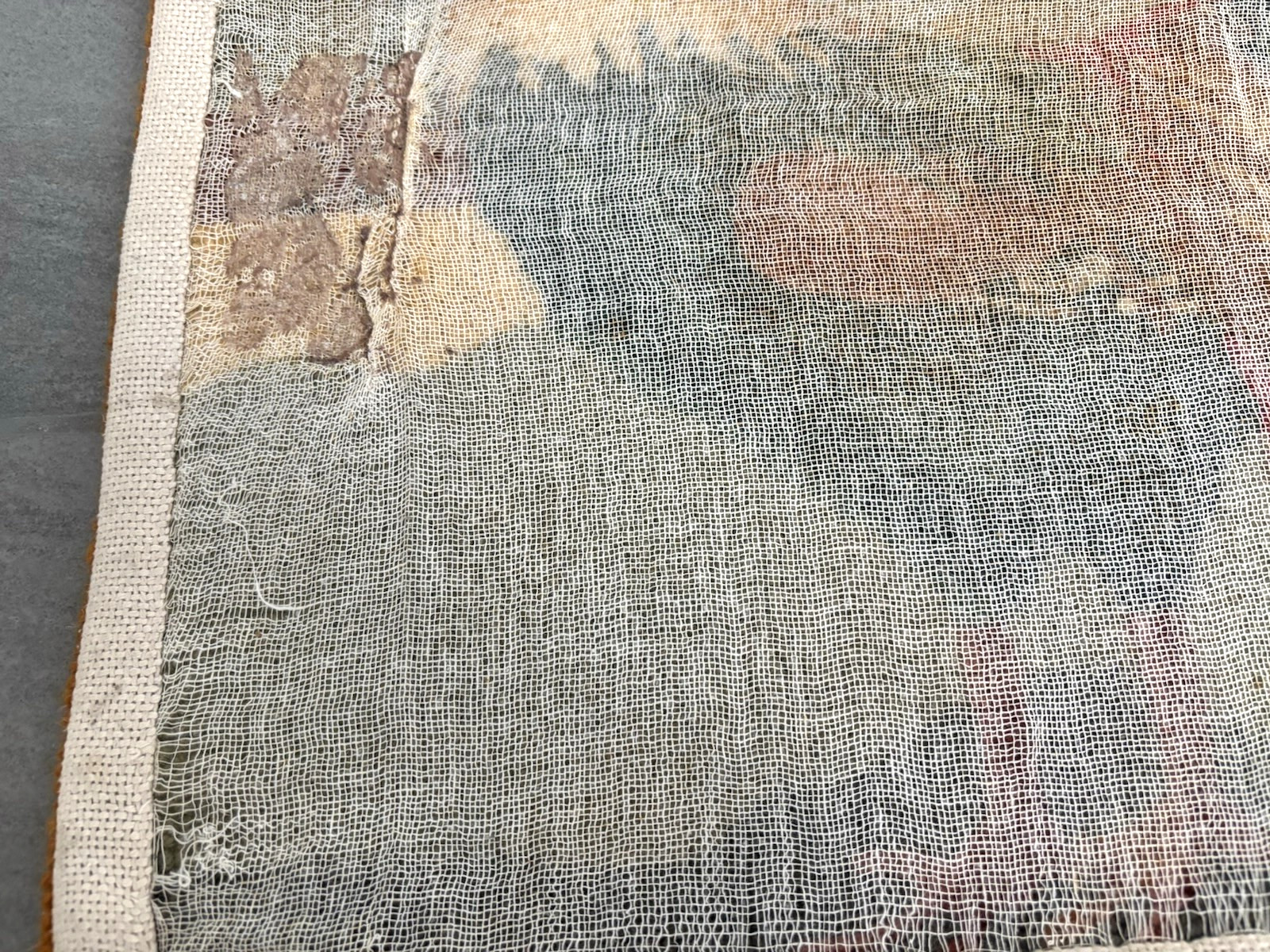 Hooked Rooster Wool Rug 26″x 19″ Colorful Primitive Countrycore -Flaws See Notes