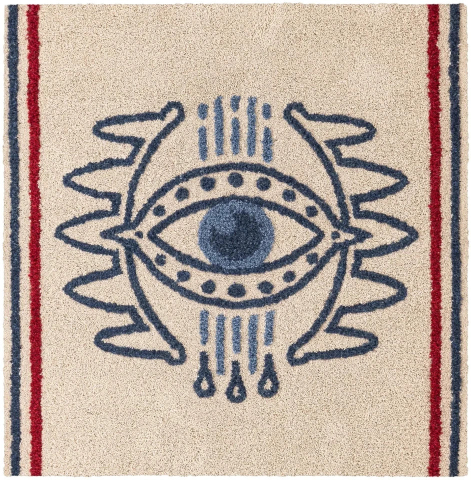 Hand Tufted Wool Rug with Boho Eye Design ,0 Customized Hand Tufted Rug,Home