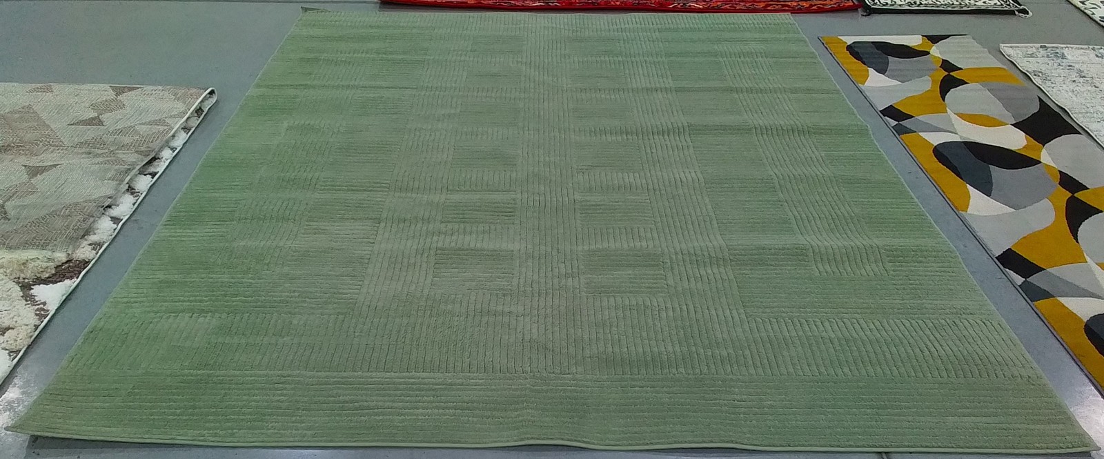 GREEN 8′-0″ x 10′-0″ Flaw in Rug, Reduced Price 1172791297 SLE686Y-8
