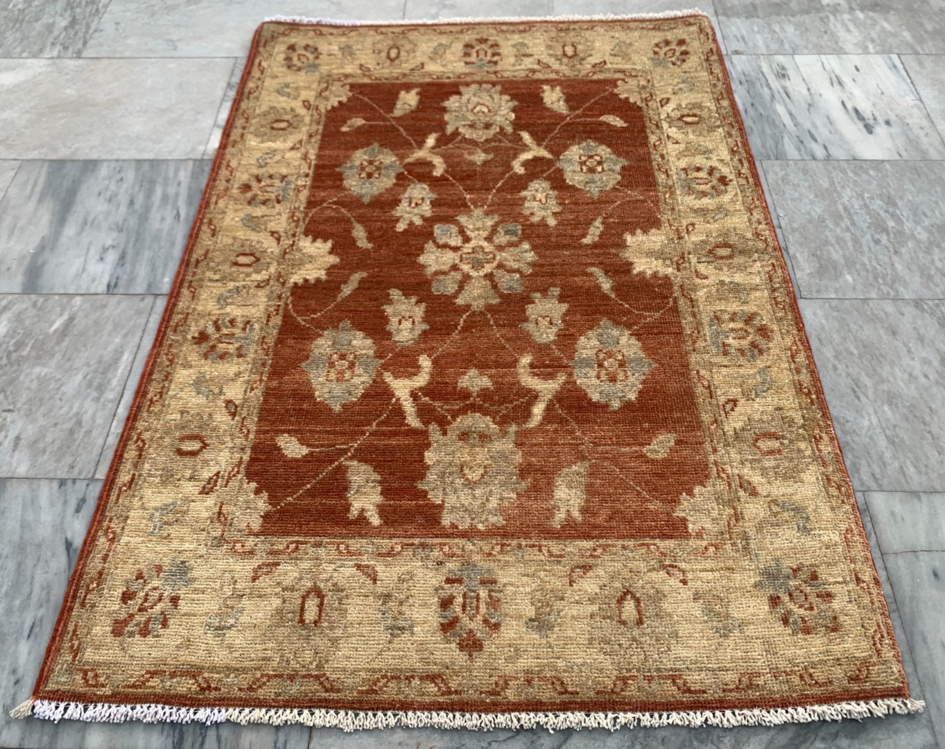 3×4 ft Afghan Kazak Rug Handwoven Rugs Geometric Rug Oriental Medallion Wool Rug