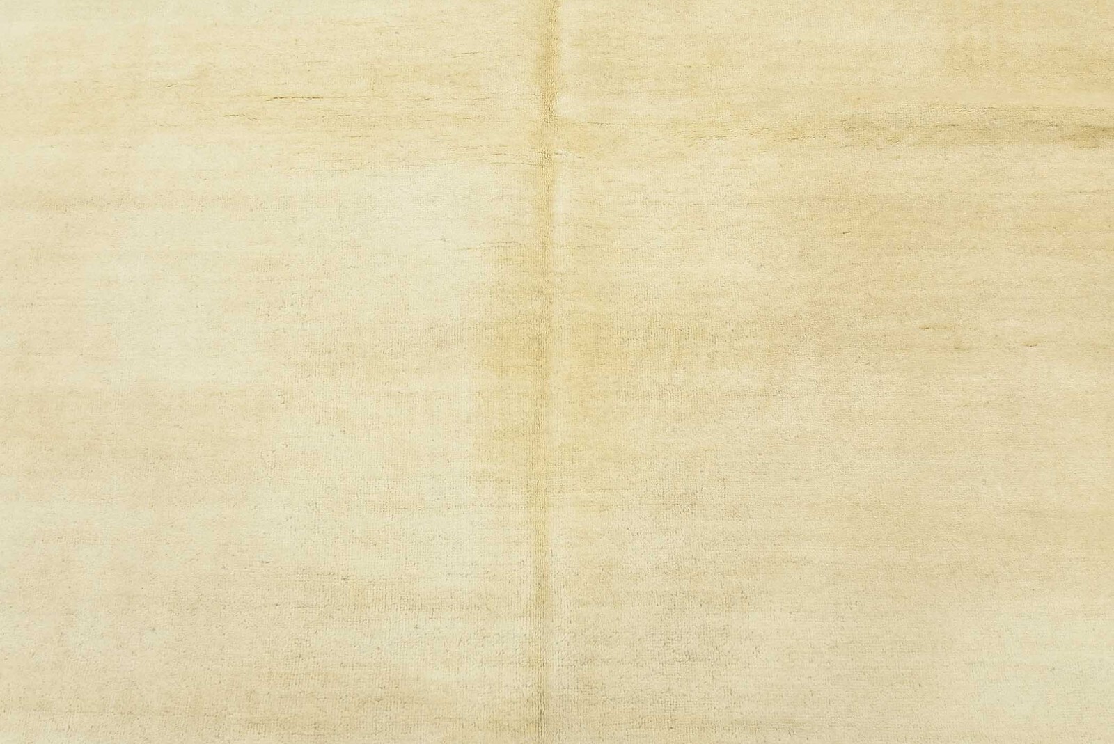 Solid Ivory Rug 6’1” x 9’1” Wool Contemporary Hand-Knotted Carpet
