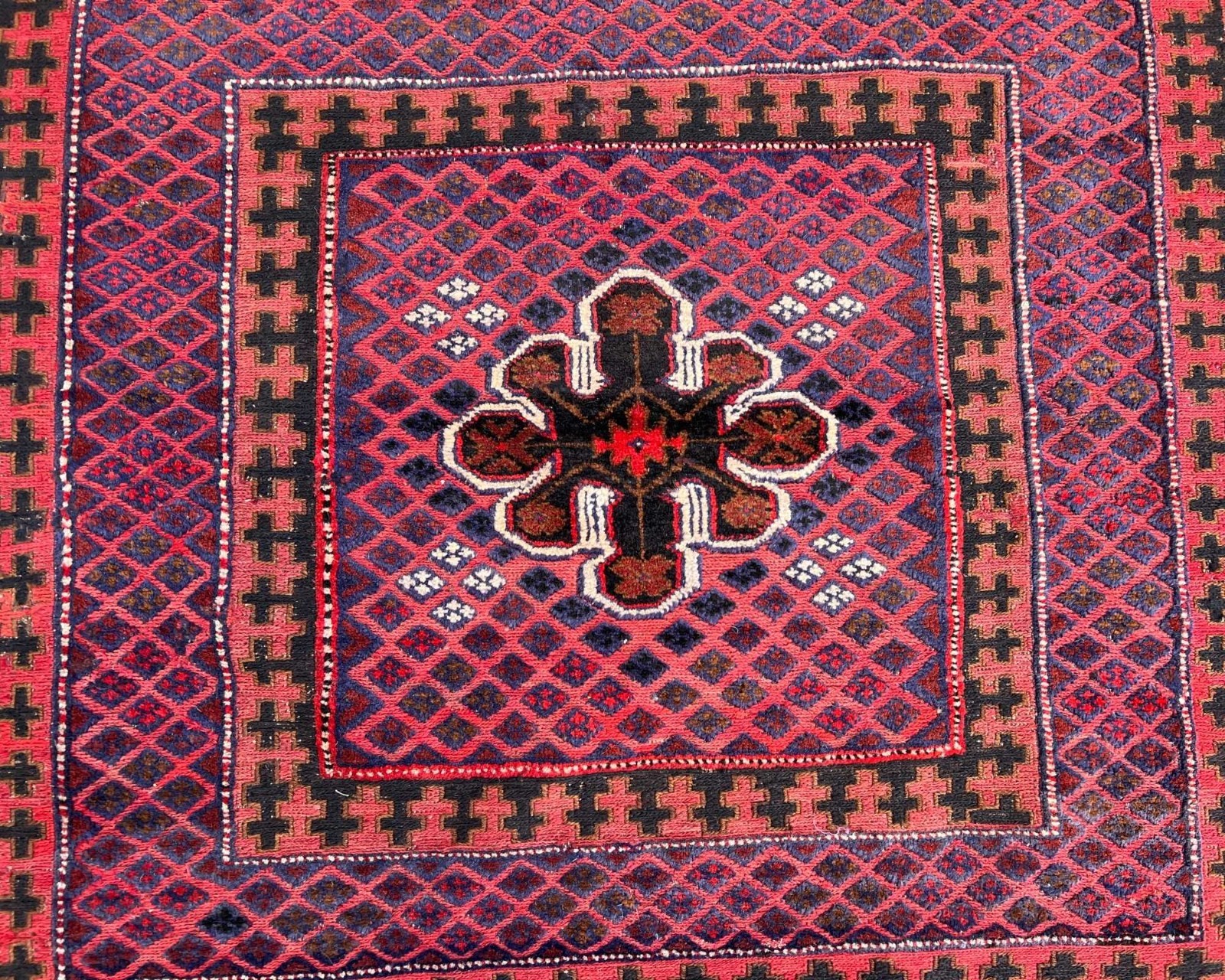 Afghan Mashwani Kilim 3×4 Square Vintage Wool Tribal Geometric Oriental Boho Rug