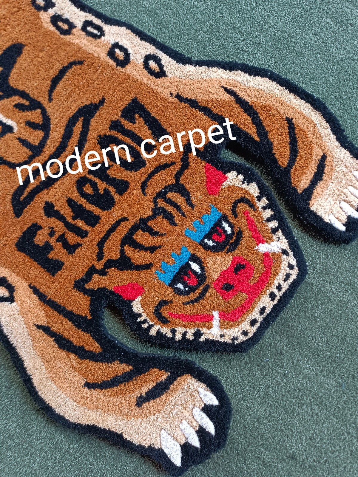Tibetan Tiger Rugs 2×4 Feet Handmade 100% Woolen Hand Tufted For Home Decoration