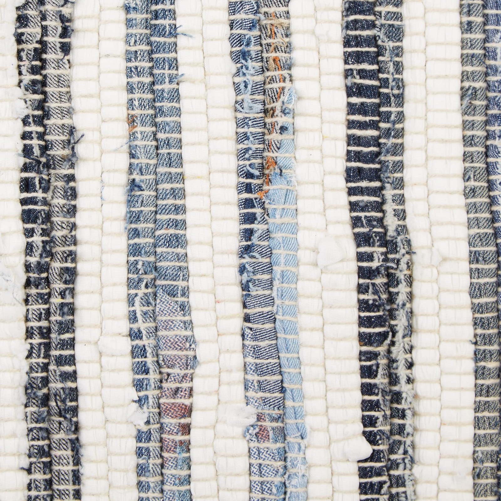 Chunky Handwoven Rug, 2×3 Denim Style Floor Mat, Gray