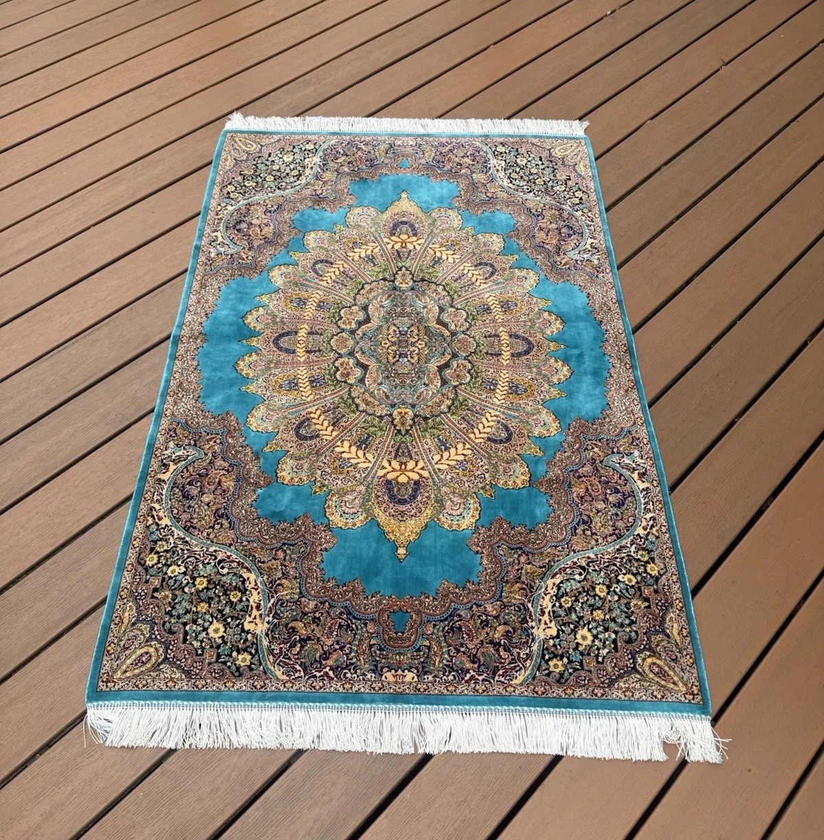 High Quality Luxury Silk Rug Pictorial Wall Hanging Oriental Rug 3×5 Ft
