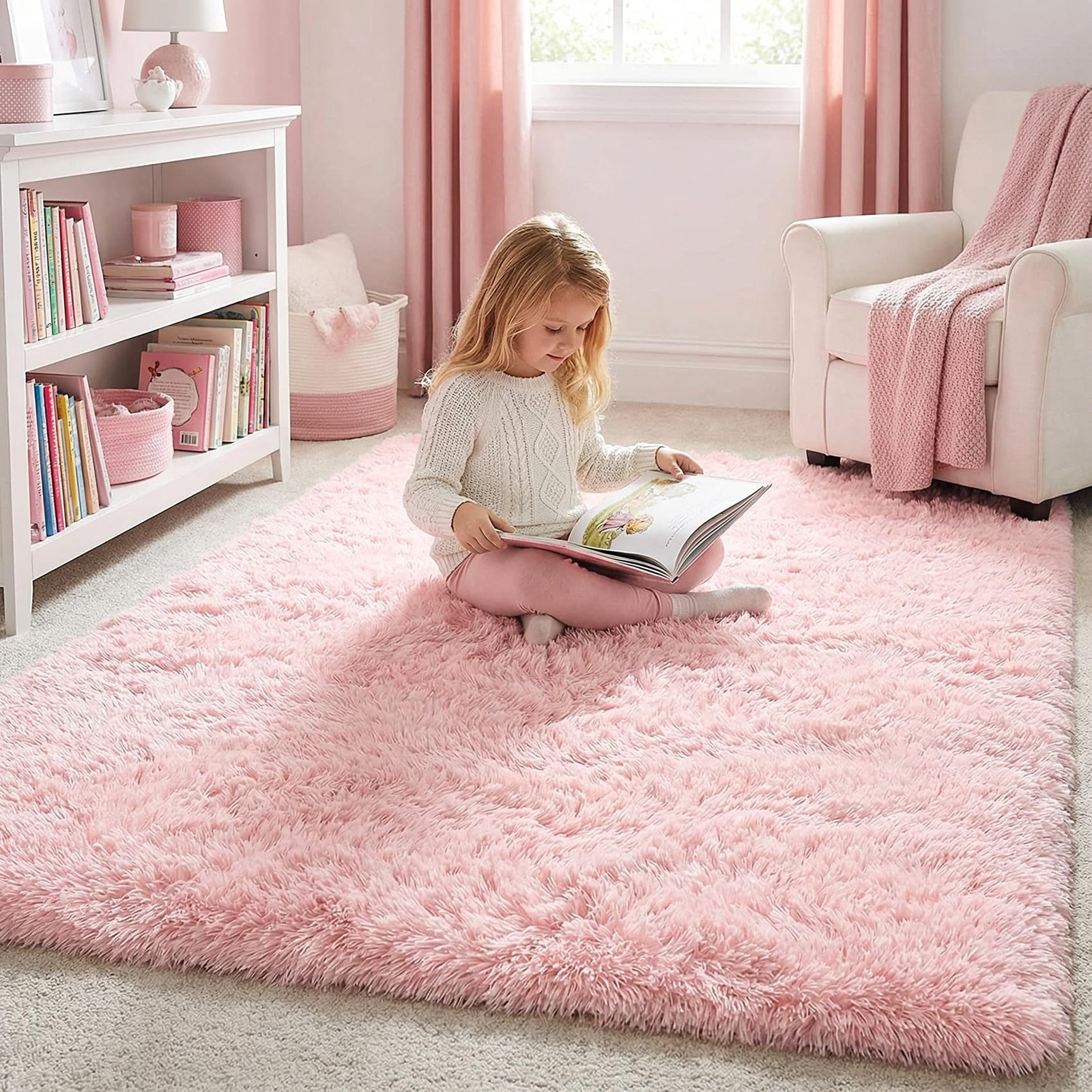 Amdrebio Rug Light Pink 4’x6′