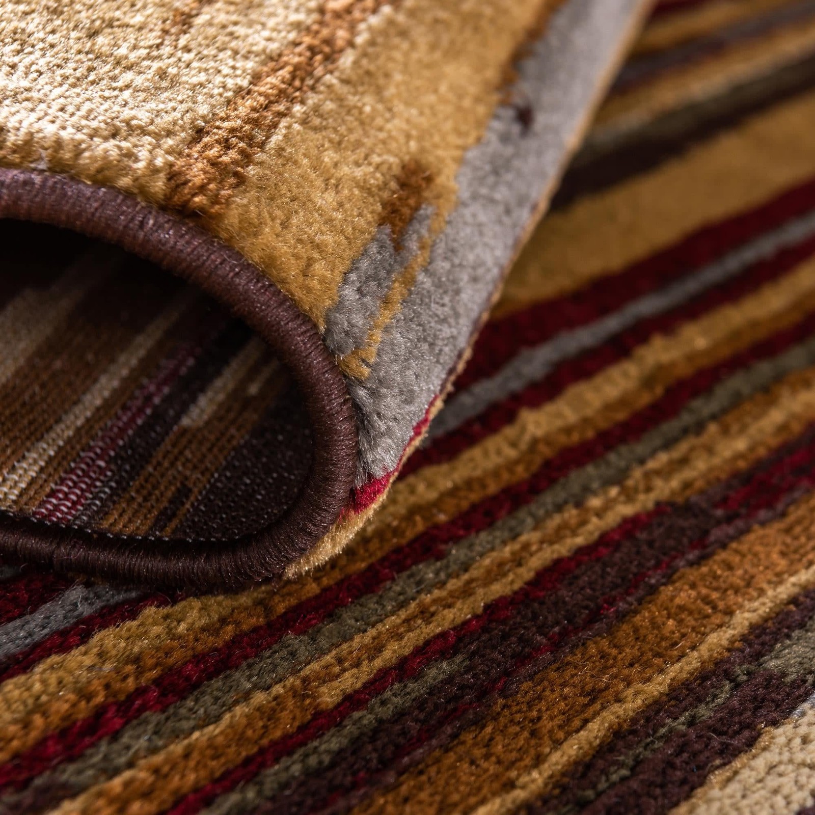 Unique Loom Barista Collection Area Rug – 5 1 X 8 Rectangle Beige/Brown