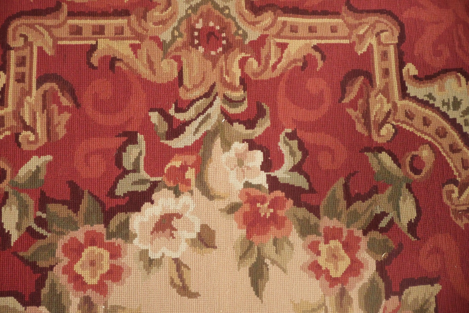 French Style Tapestry Aubusson Rug 6×9 Needle-Point Wool Floral Pattern Chinese