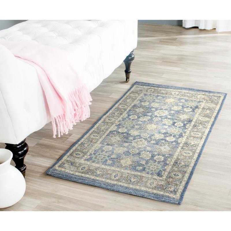 Floral Accent Rug Indoor 24×36 Skid Resistant Machine Washable Non-Slip New