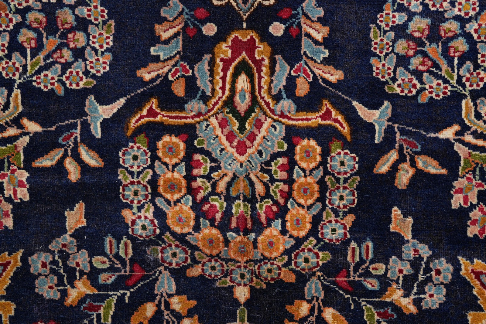 9 x 12 Perrsian Kermaan rug Dark Blue #F-4133