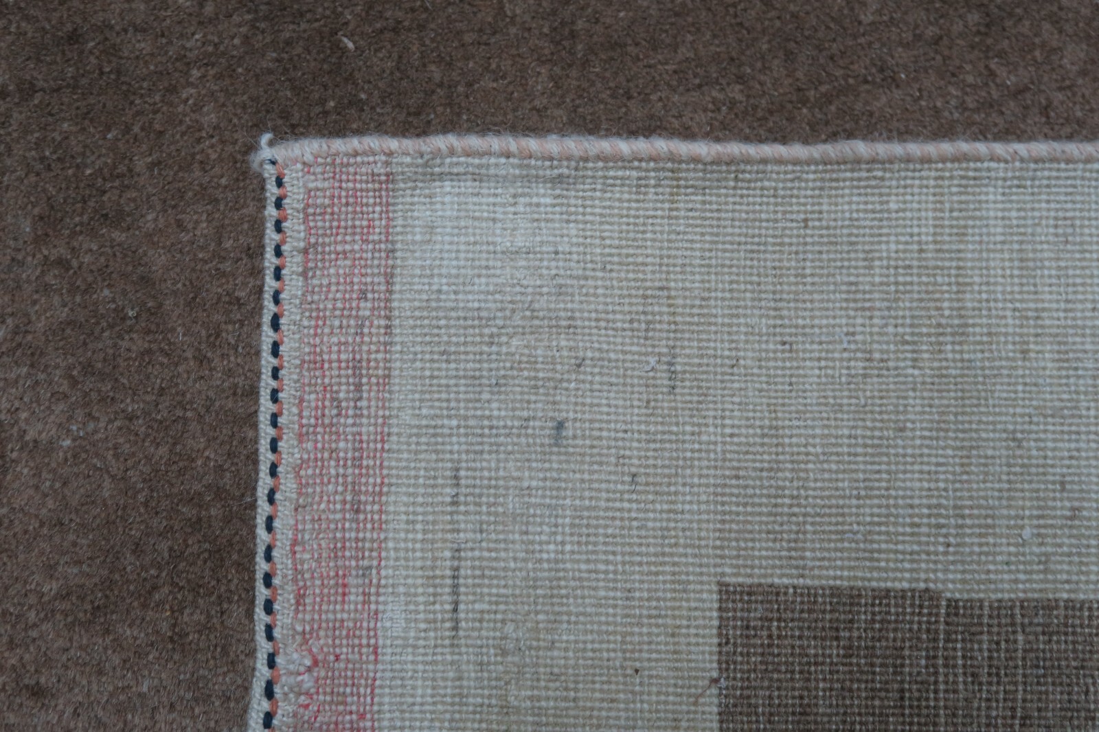 Fine Hand Knotted Wool Nomad Gabbeh Rug Runner 4’5 x 6’4 Modern Art Deco Brown