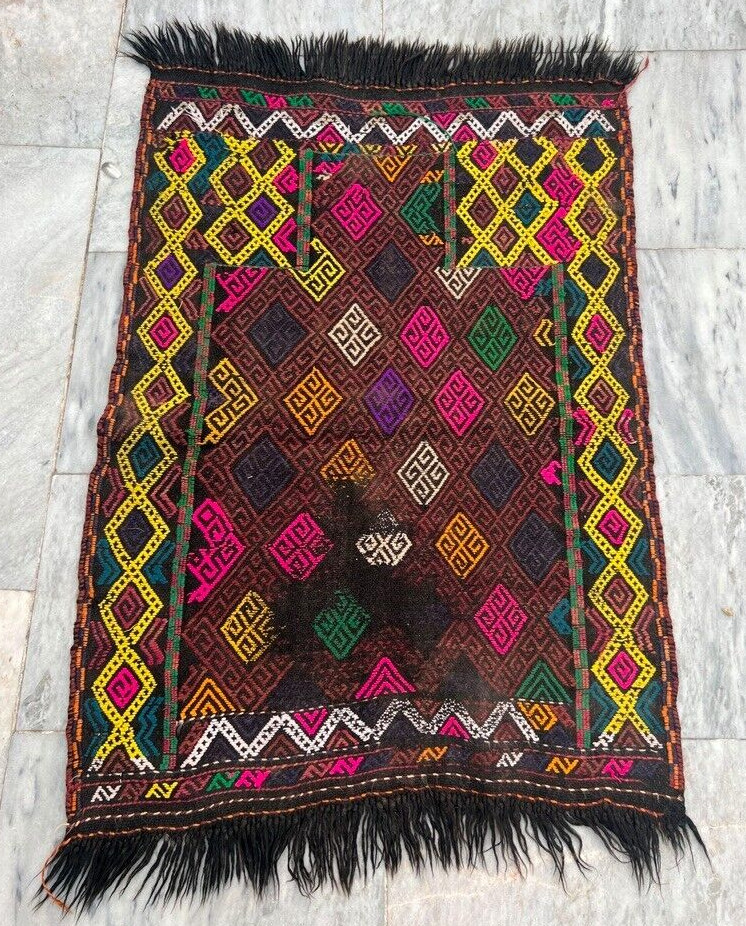 Afghan Kilim Flat Weave Kilim,Mashwani Kilim Suzani Kilim 2×3 ft Free Ship