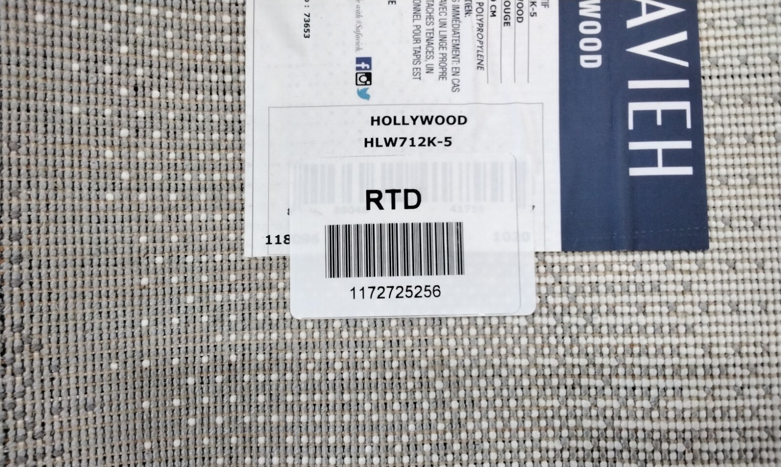GREY / RED 5′-3″ X 7′-6″ Spot on Rug, Reduced Price 1172725256 HLW712K-5