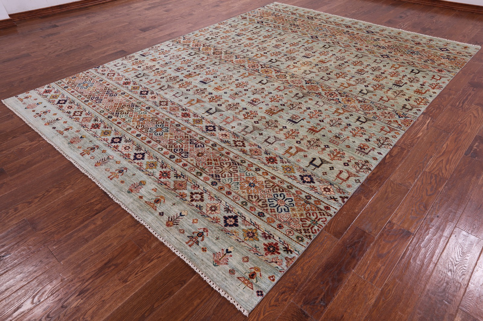 Tribal Gabbeh Hand Knotted Wool Rug 8′ 3″ X 11′ 6″ – Q10748