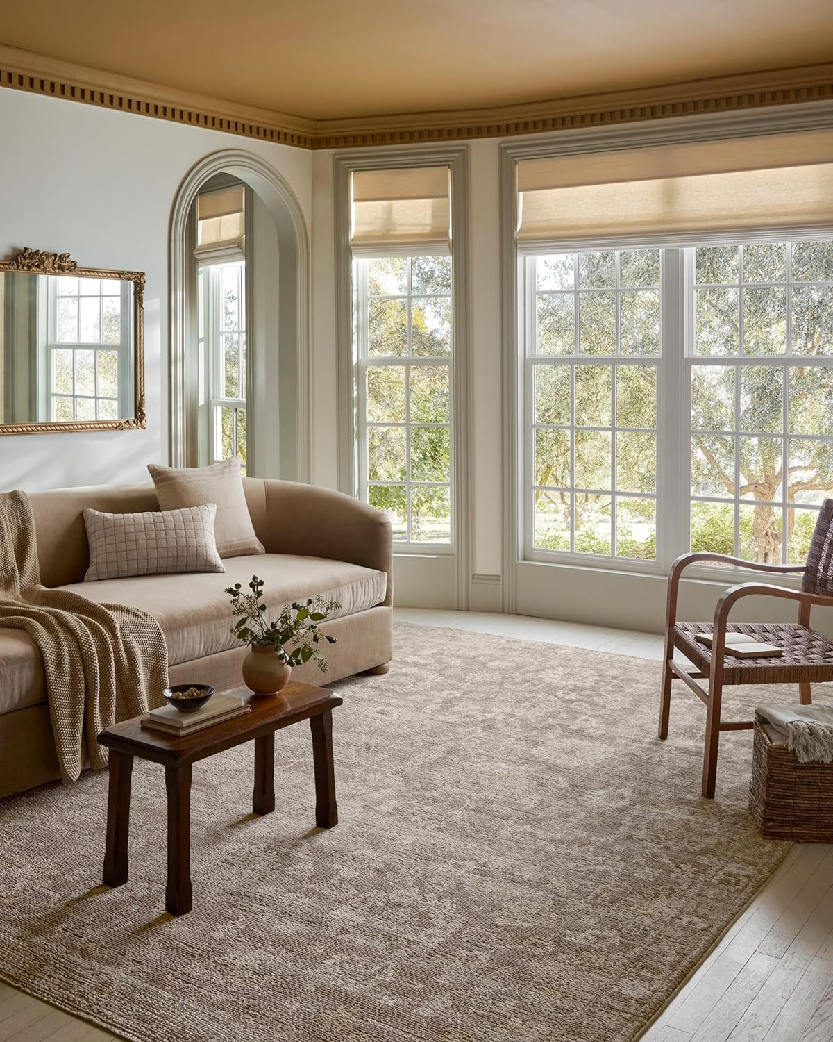Joanna Gaines Magnolia Home Pace Collection Taupe/Wheat Area Rug 7’10” x 10