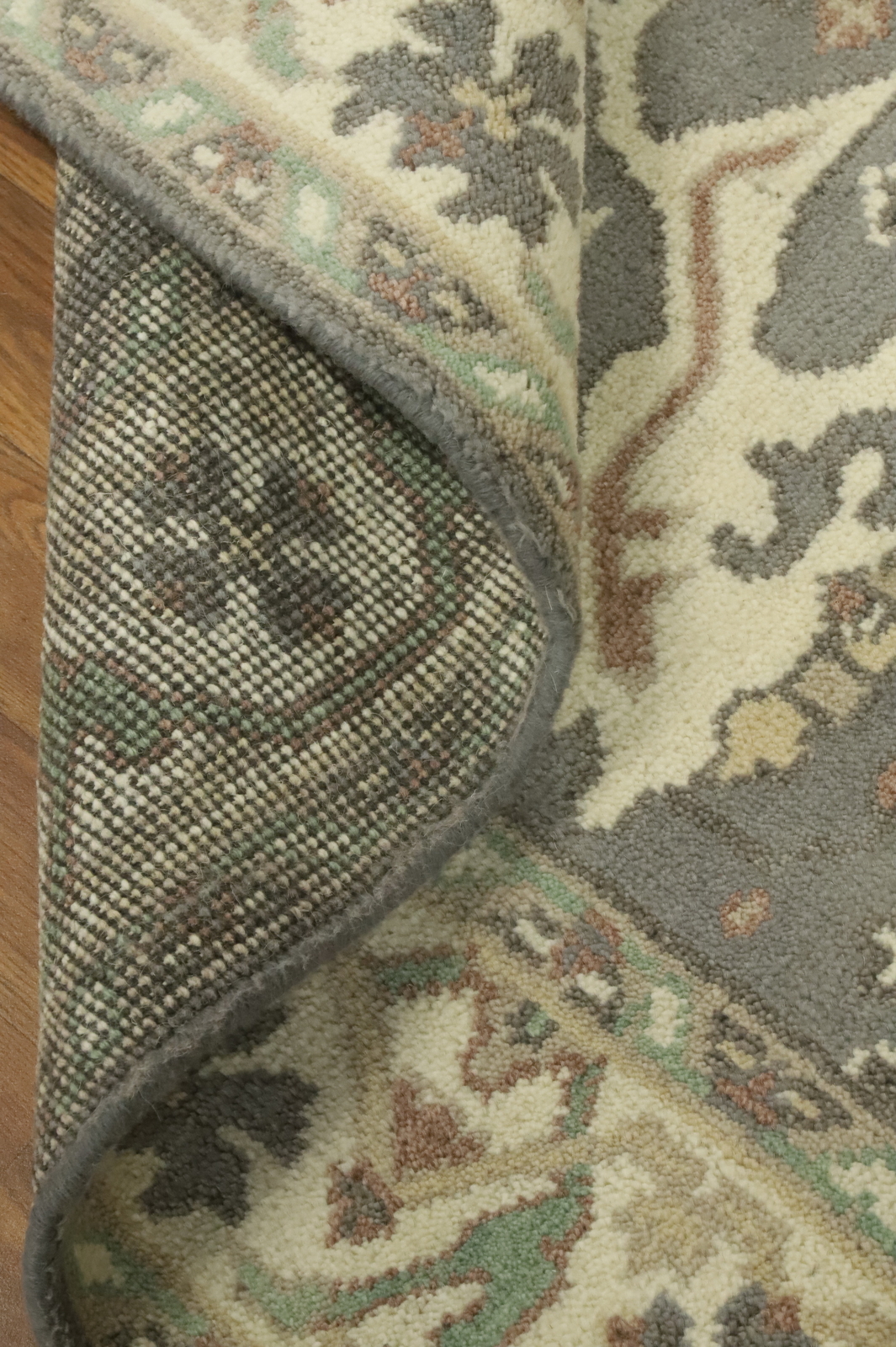 Exquisite Oushak Indian Wool Rug Handmade Bedroom 4×6 ft Gray Carpet