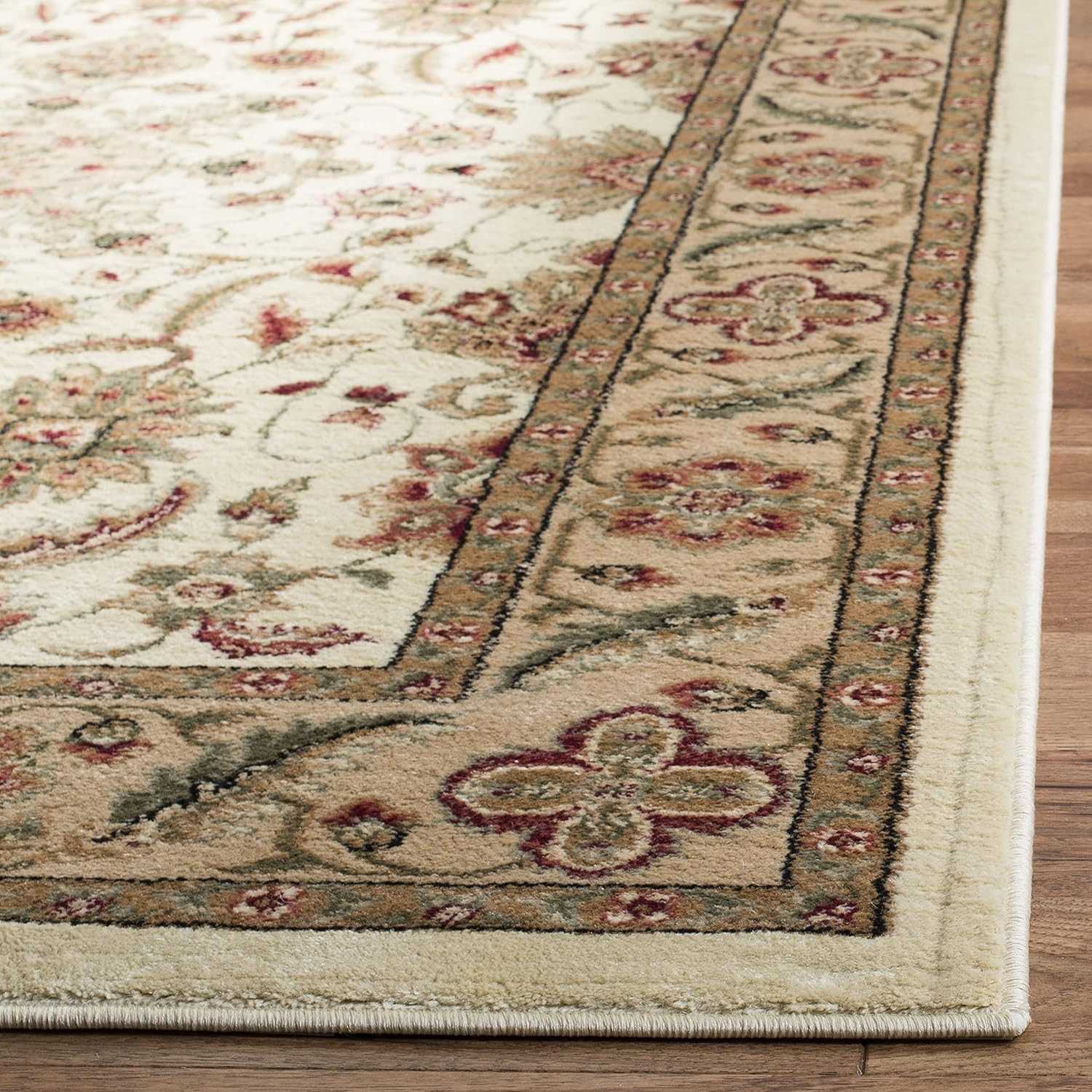 Lyndhurst 5’3″ x 7’6″ Area Rug – Ivory & Tan, Non-Shedding, Easy Care