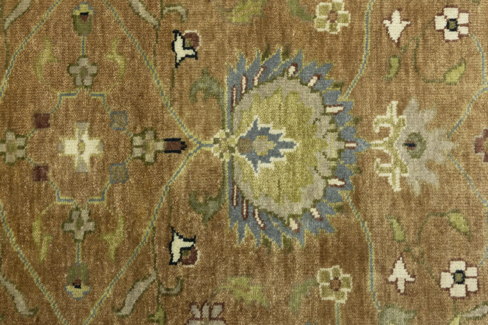 Handmade Rust Orange Floral Oushak Chobi Rug Entryway Oriental Carpet 3X5 ft