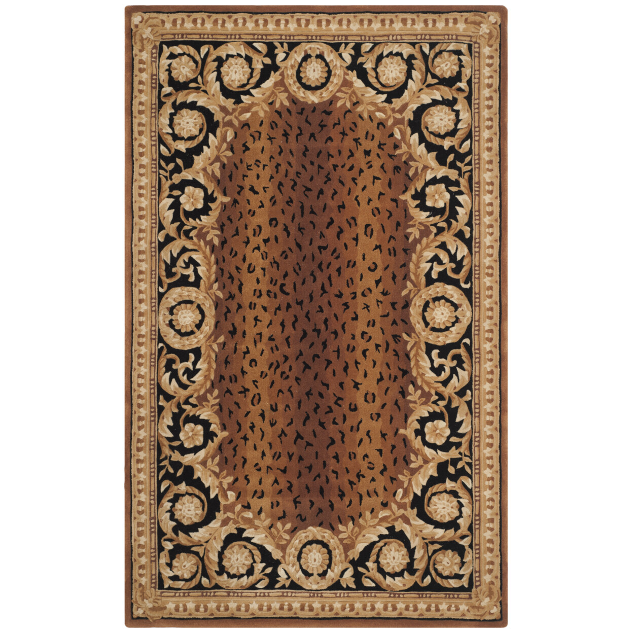 SAFAVIEH Naples NA712A Handmade Black / Gold Rug