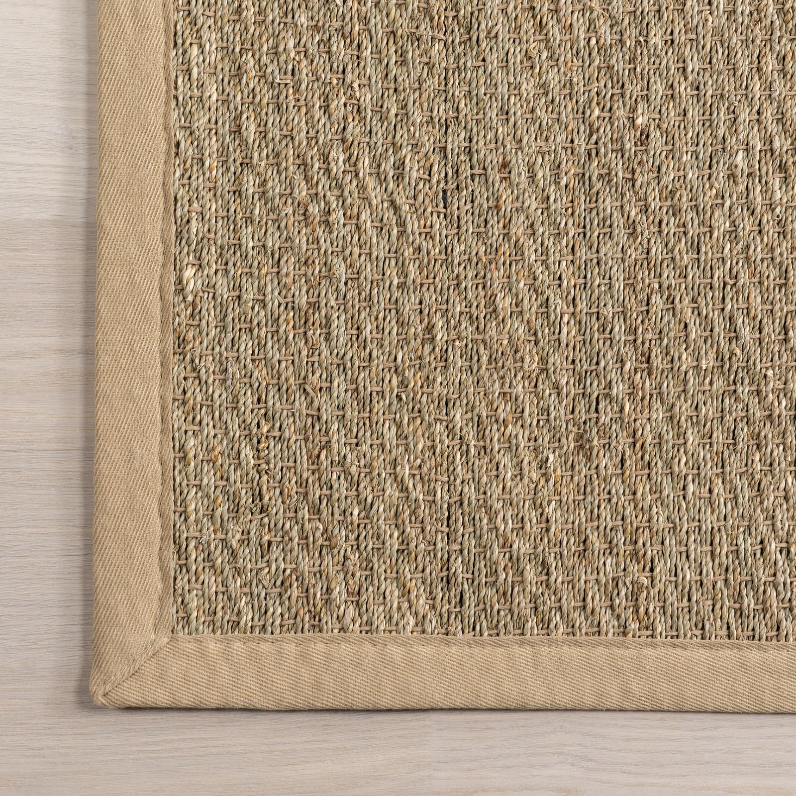 Nuloom Elijah Beige/Natural 26 X 8 Basketweave Seagrass Soft And Textured High
