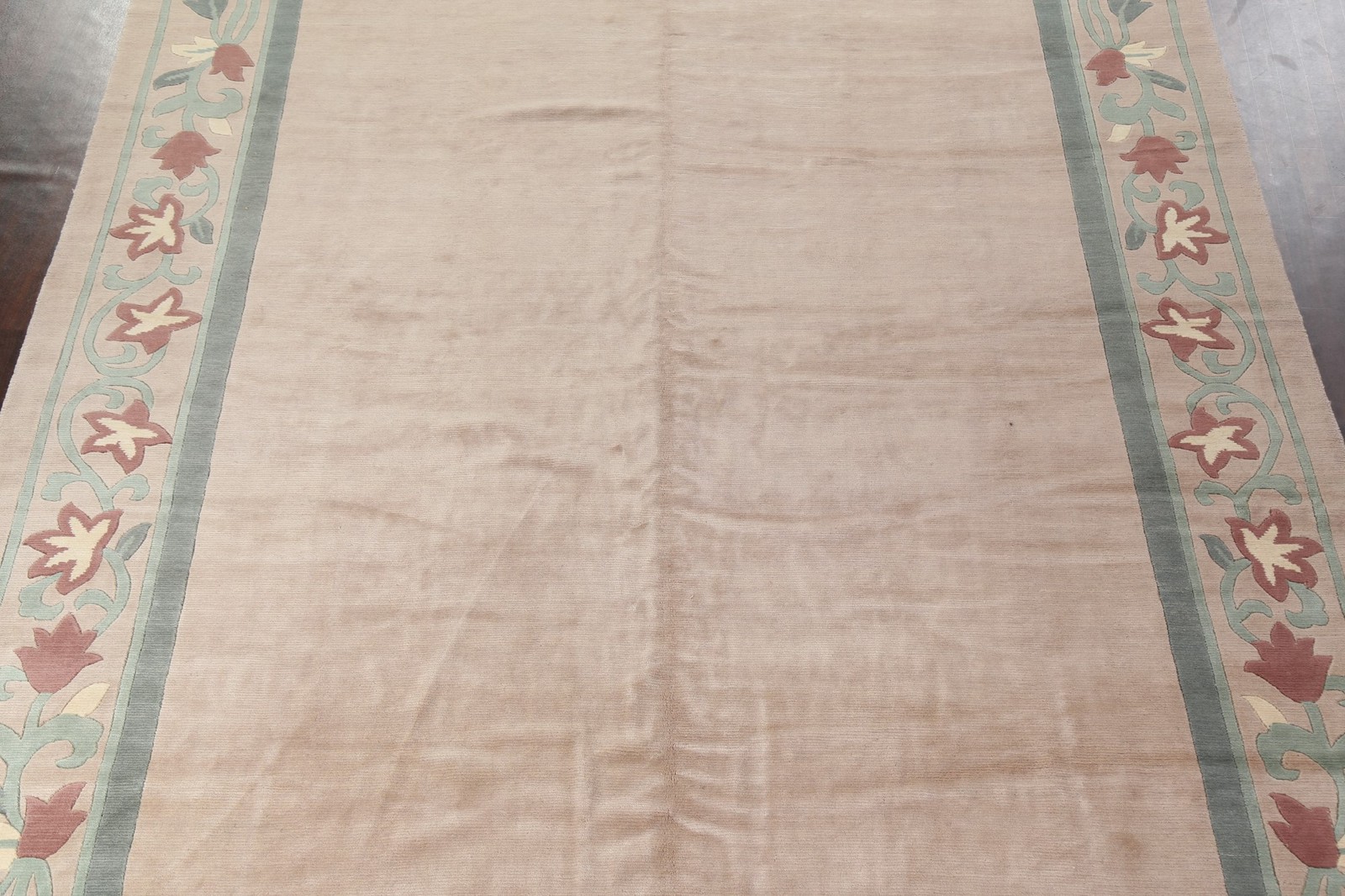 Palace Size Nepalese Area Rug 12×14 Oriental Hand-knotted Bordered Wool Carpet