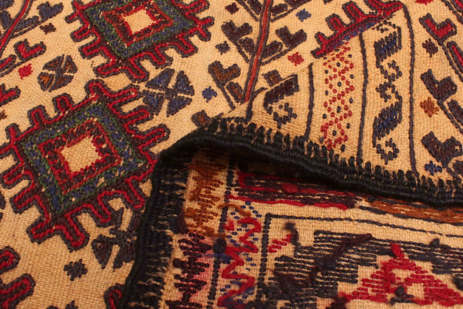 Vintage Hand Woven Area Rug 4’5″ x 6’4″ Traditional Wool Oriental Carpet