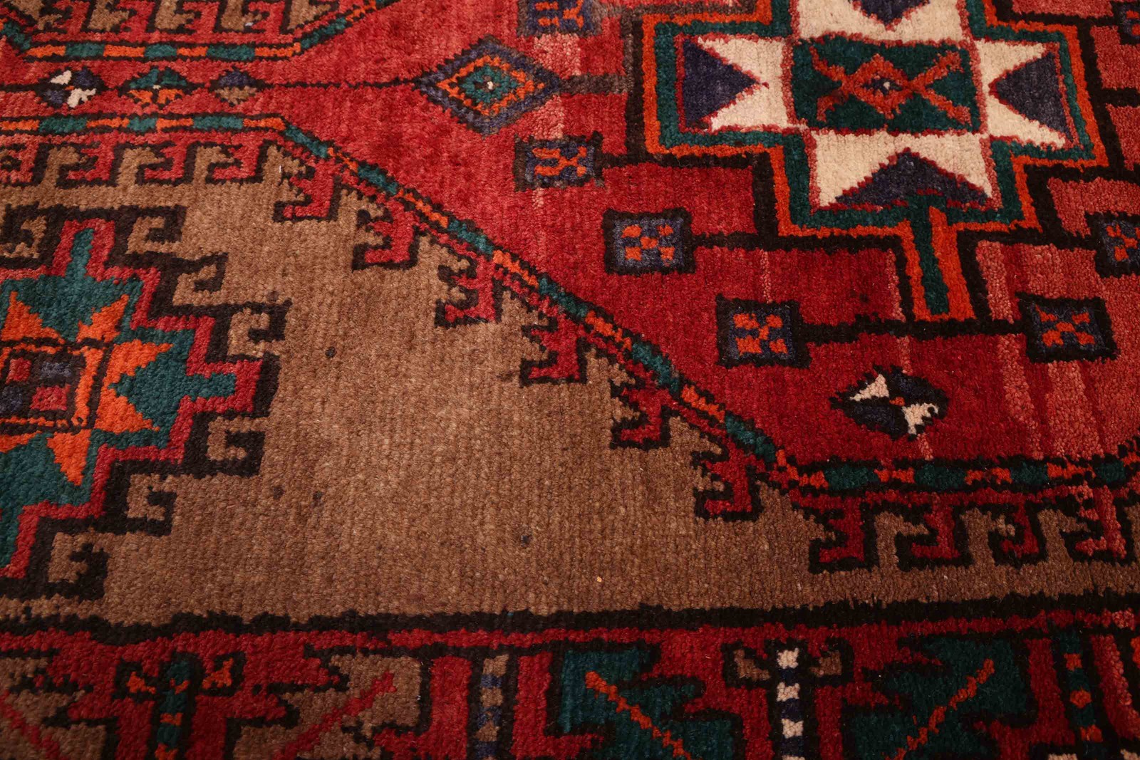 Vintage Hand-knotted Runner Rug 3’8″ x 13’11” Traditional Oriental Wool Carpet